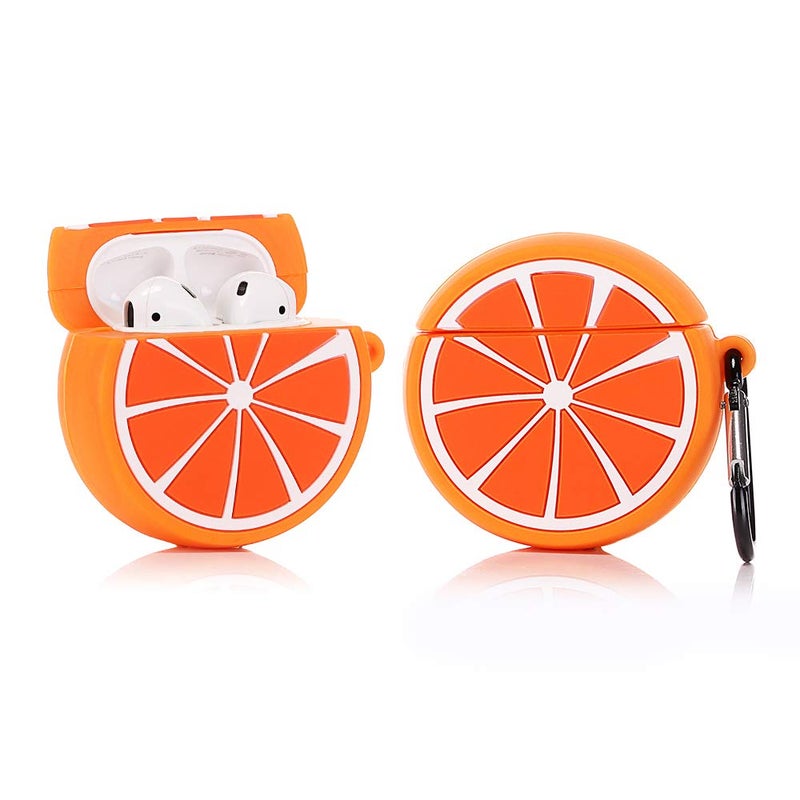 LEWOTE Silicone Case Compatible for Apple Airpods 1&2 Funny Cute Cover [Fruit and Vegetable Series](Lemon) - Image 1